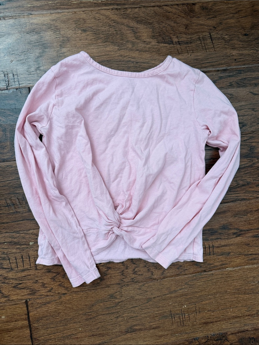 Girls, Crewcuts Pink Twist-Front Long Sleeve Top size small 6/7